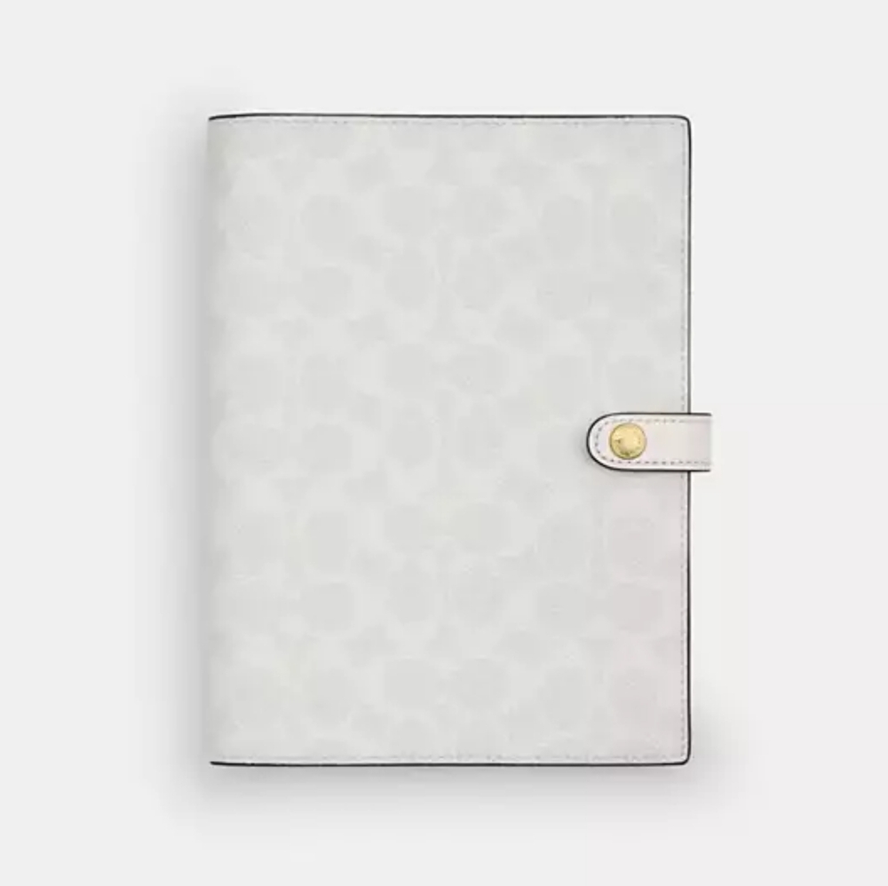 Coach Notebook In Signature Canvas NWT